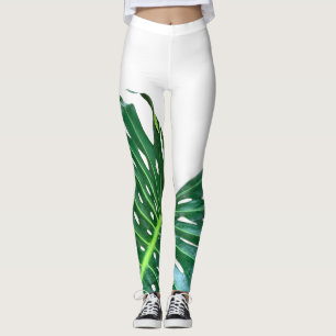 Leggings Elégante feuille de palmier tropicale jungle tropi