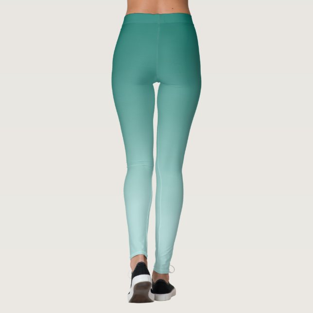 Leggings Élégante moderne mignonne Modèle Turquoise Gradien (Dos)