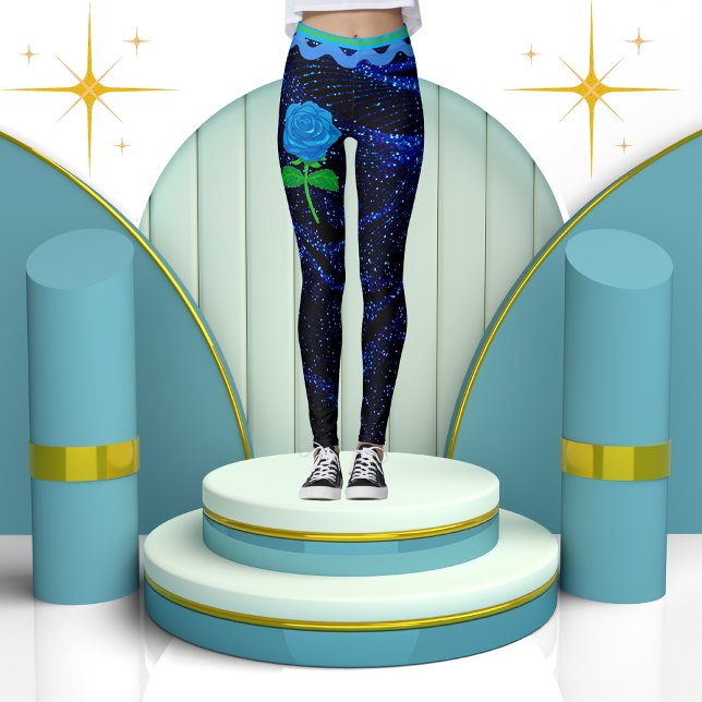 Leggings Elégante Parties scintillant de la marine Blue Spa (Créateur téléchargé)