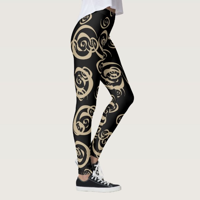 Leggings élégante spirale moderne motif (Droite)