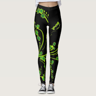 Leggings Élégante vignes Shamrocks et légumineuses