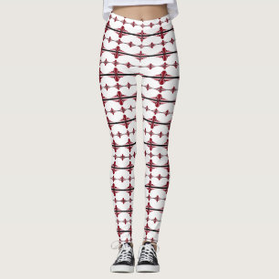 Leggings Éléments Art déco en crammson