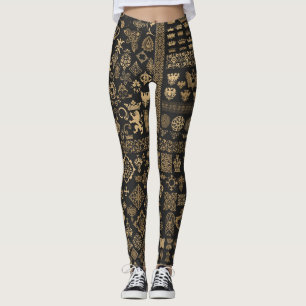 Leggings Éléments baroques : motif méga-set.