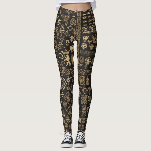 Leggings Éléments baroques : motif méga-set. (Devant)