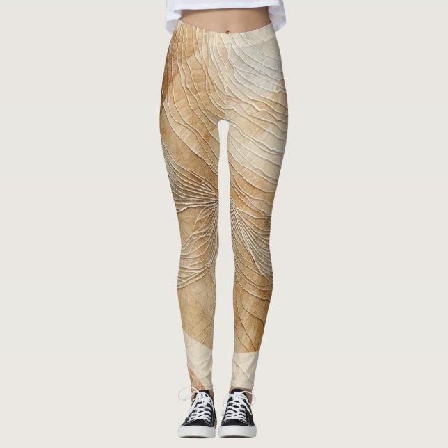 Leggings Éléments Naturels Neutres et Aériens Bohème Boho (Devant)