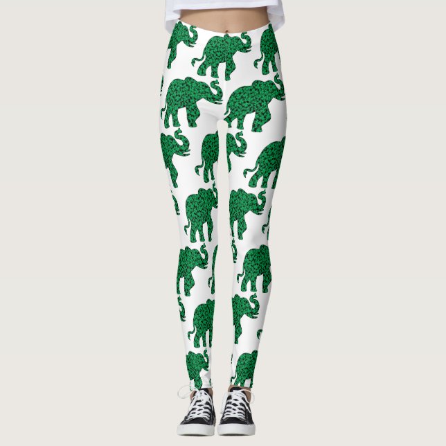 Leggings Eléphant en shamrock (Devant)