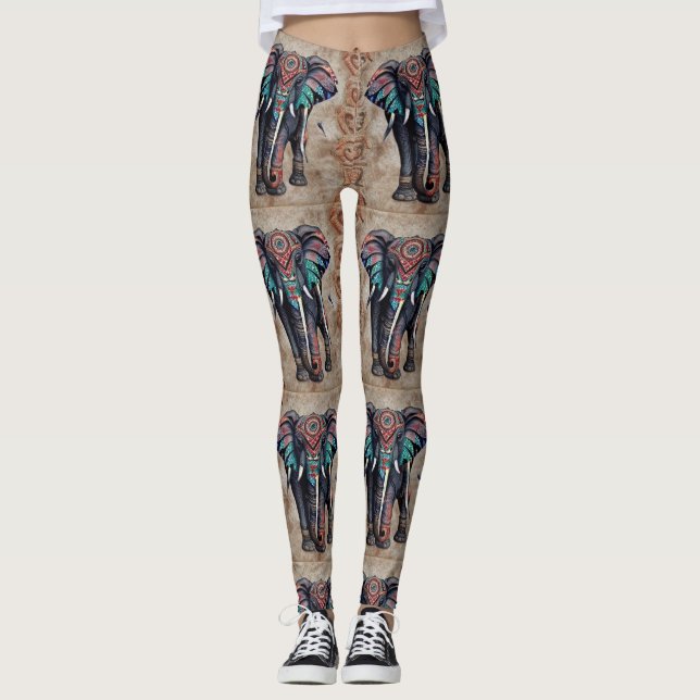 Leggings Eléphant indien (Devant)