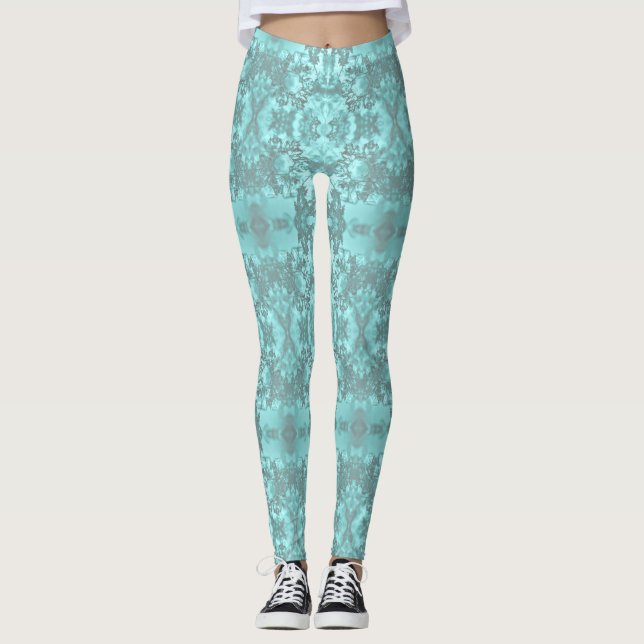 Leggings Elevage d'Aqua et de Grey (Devant)