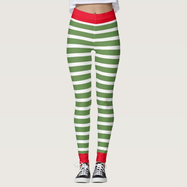 Leggings Elf | Pantalon en costume d'elfe Noël (Devant)