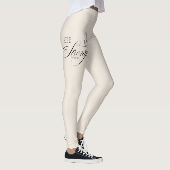 Leggings Elle est Proverbes forts 31:25 (Droite)