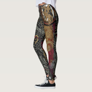 Leggings Emblème royal japonais de dragon