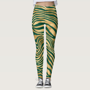 Leggings Emerald et Gold Safari Series Design 4