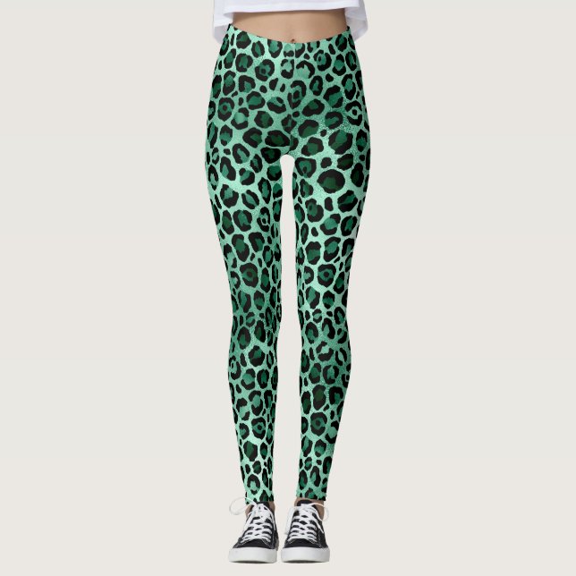 Leggings Emerald et Gold Safari Series Design 9 (Devant)