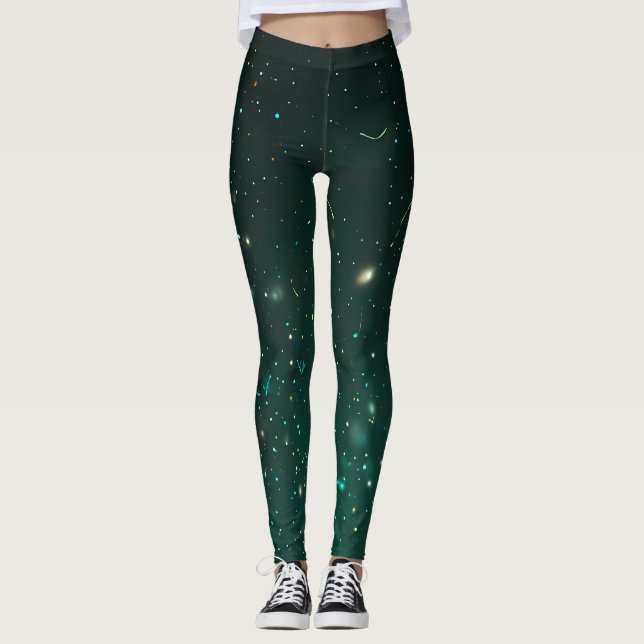 Leggings Emerald Sparkle Galaxy (Devant)