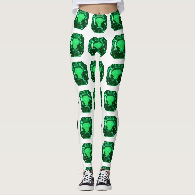 Leggings Émeraude Motif verte (Devant)