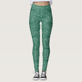 Leggings Émeraude Vert et Blanc Maze Vêtements de boue afri