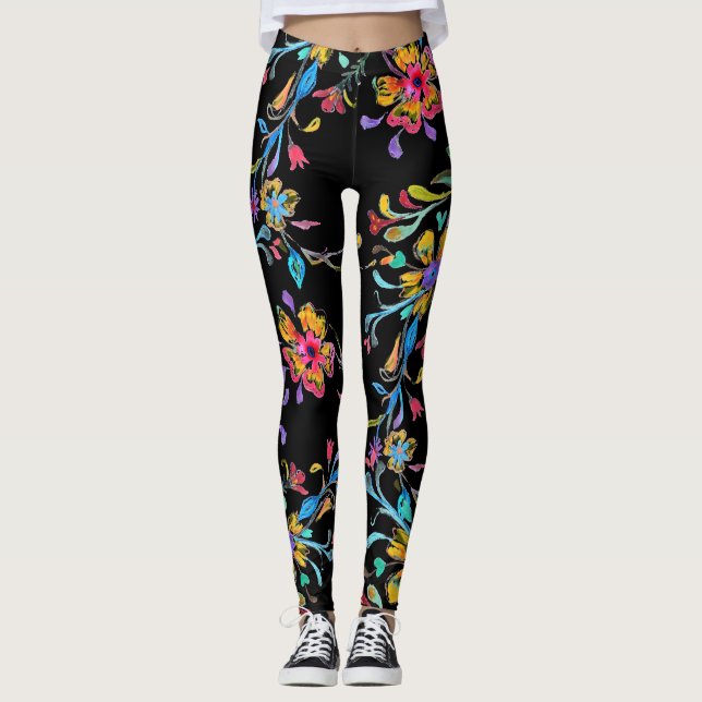 Leggings Émeute fleur sauvage (Devant)