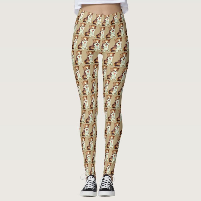 Leggings Emmenez votre Kitty au travail (dehors) J (Devant)