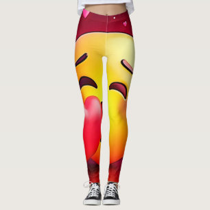 Leggings Emoji Cœur Baiser Sucré