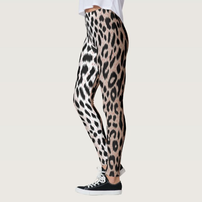 Leggings Empreinte de léopard de Cheetah à deux tons (Gauche)