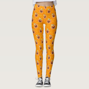Leggings Empreinte de léopard motif Halloween