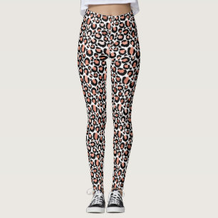 Leggings Empreinte de léopard Rose Gold tendance