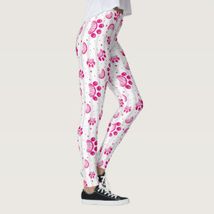 Leggings Empreinte de patte et Motif de peigne en couleur r