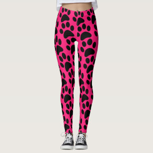 Leggings Empreinte de patte rose