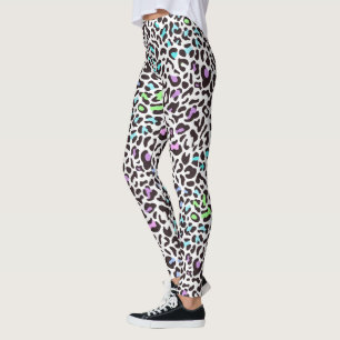 Leggings Empreintes de léopard Pastel