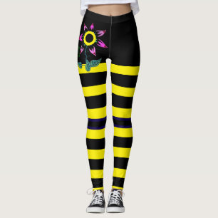 Leggings en bande d'abeilles