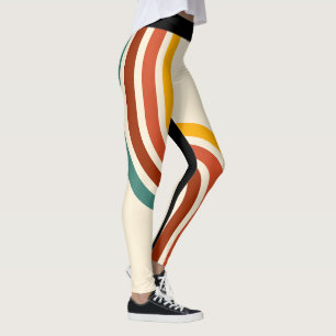 Leggings en bande rétro