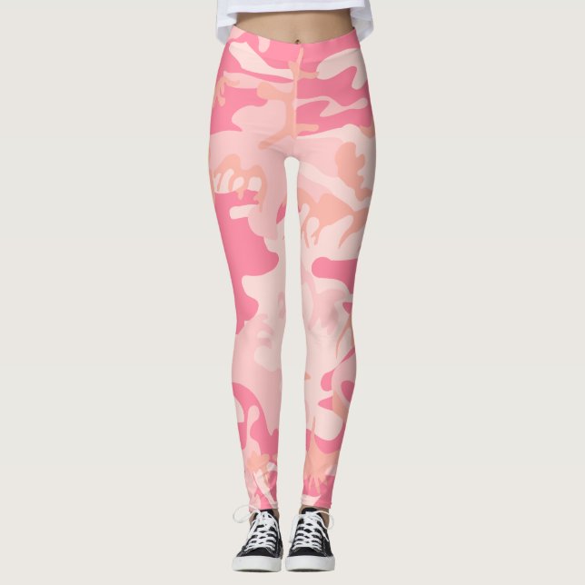 Leggings en Camo rose (Devant)