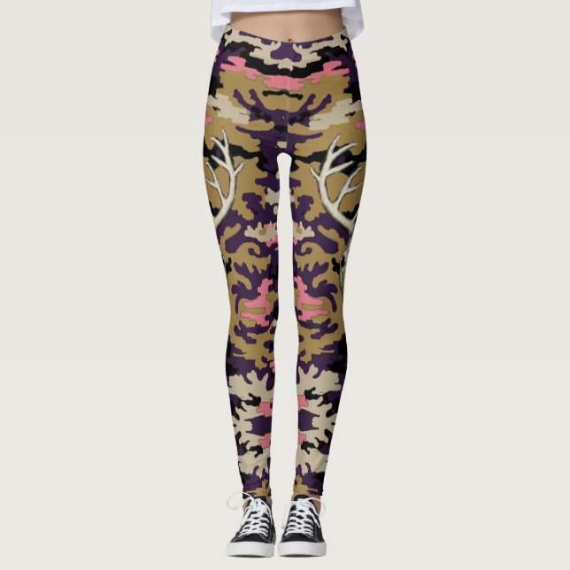 Leggings en Camo rose (Devant)