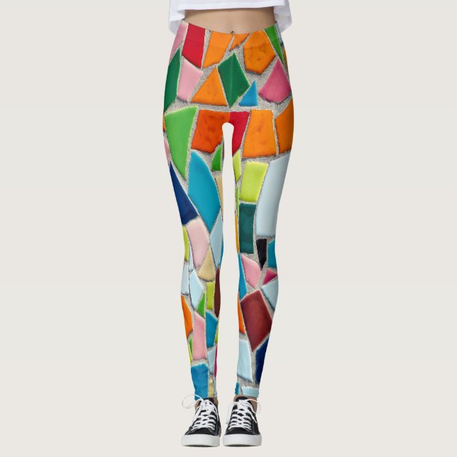 leggings en carreaux de mosaïque (Devant)