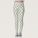 Leggings en damier vert Sage - Terre & Chic<br><div class="desc">Embrassez l'élégance terreuse avec ces jambières de damier vert sauge! La motif douce verte et blanc cassé offre une touche apaisante d'inspiration nature sur un design classique. Idéal pour des journées agréables, des sorties décontractées, ou ajouter une touche zen à vos vêtements actifs. Customisez-les pour un look qui vous appartient...</div>