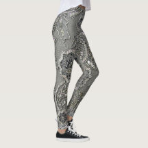 Leggings en dentelle perlée