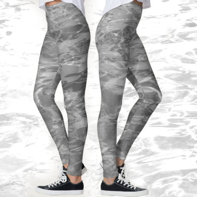 Leggings en eau grise monochromatique (Créateur téléchargé)