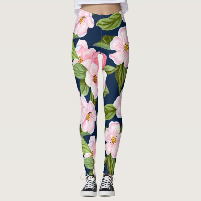 Leggings en fleurs de cerises (Devant)