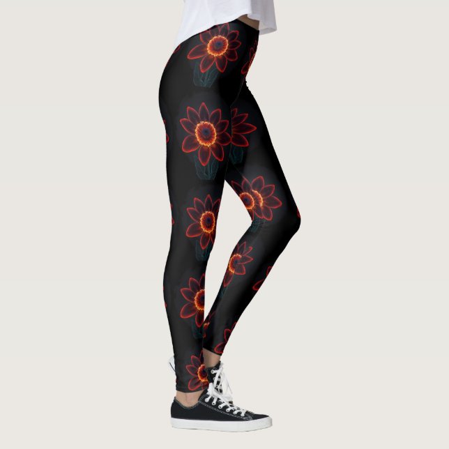 Leggings en fleurs de néon (Droite)