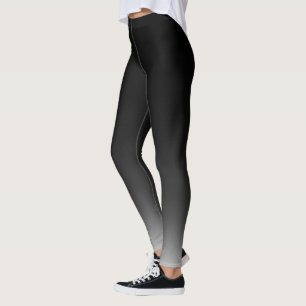 Leggings En grande partie le noir au gradient gris d'Ombre