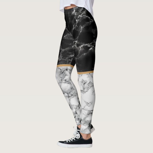 Leggings en marbre noir (Gauche)