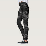 Leggings en marbre noir<br><div class="desc">Design moderne MIGNED Marbre noir Leggings en pierre</div>