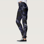 Leggings en marbre noir bleu marine<br><div class="desc">Marine Marbre noir Leggings en pierre de marbre moderne Design MIGNED</div>
