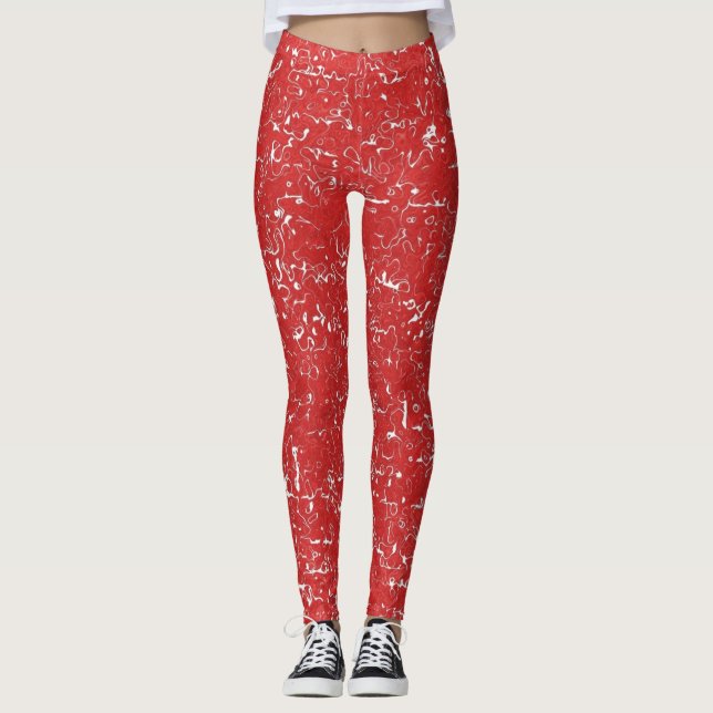 Leggings en marbre rouge (Devant)