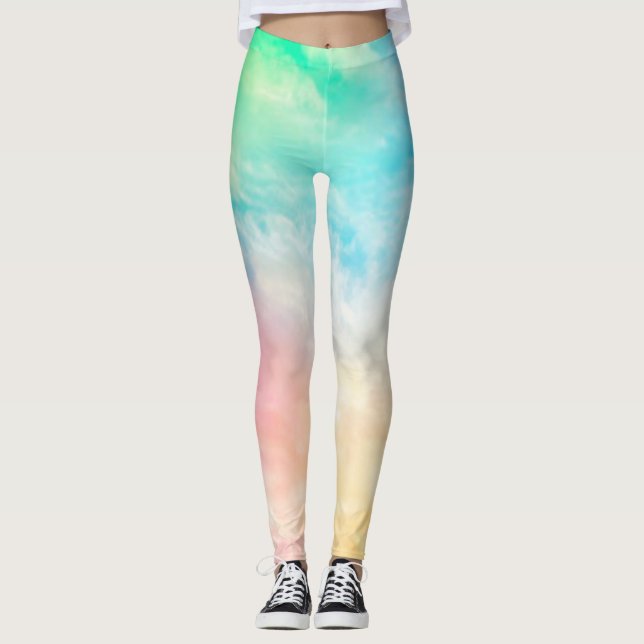 Leggings en multi-couleurs avec élasthanne/polyest (Devant)