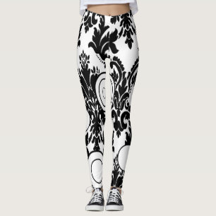 leggings en noir blanc long imprimé adolescent