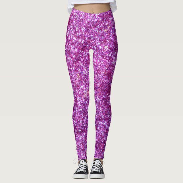 Leggings en Parties scintillant rose (Devant)