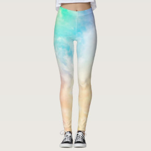 Leggings en pastels multicolores.