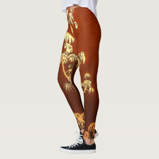 Leggings en silhouette de l'arbre tropical