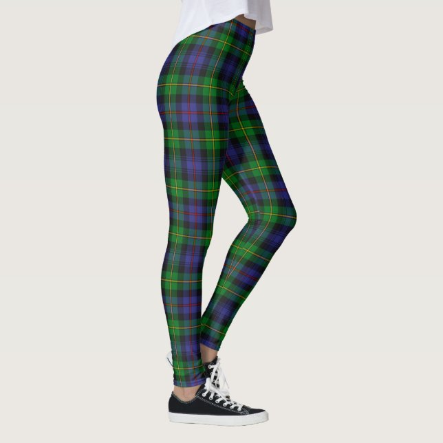Leggings en Tartan vert et bleu (Droite)